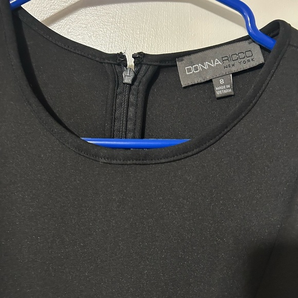 Donna Ricco Women's Sleeveless Crew Neck Crochet Hem Fit and Flare size 8 - Picture 2 of 6